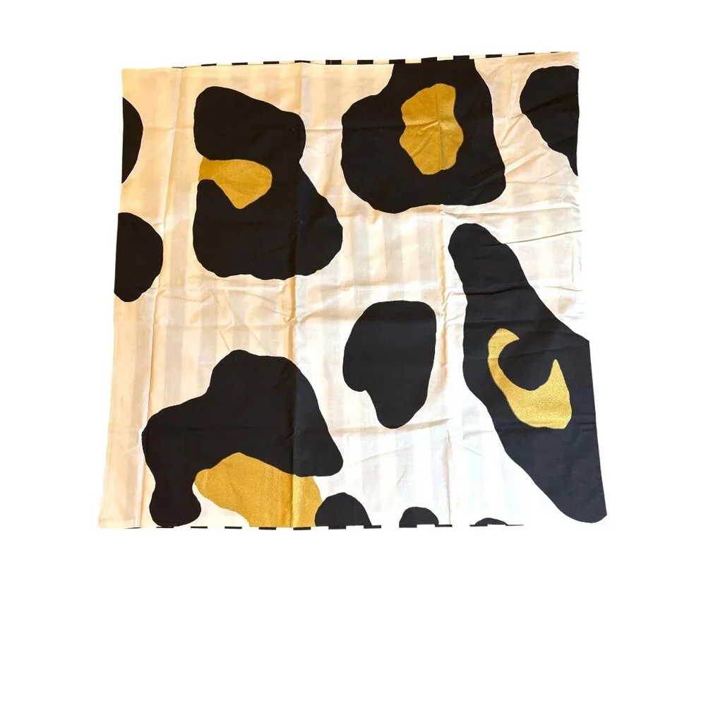 Pottery Barn Teen Emily & Meritt Oversized Sham Leopard Black Gold Pillow‎ Case
